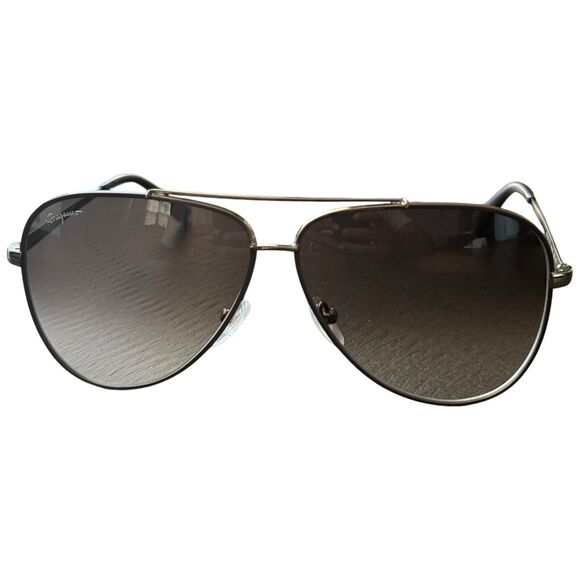 Salvatore Ferragamo 60mm Aviator Sunglasses In Espresso - Picture 2 of 12